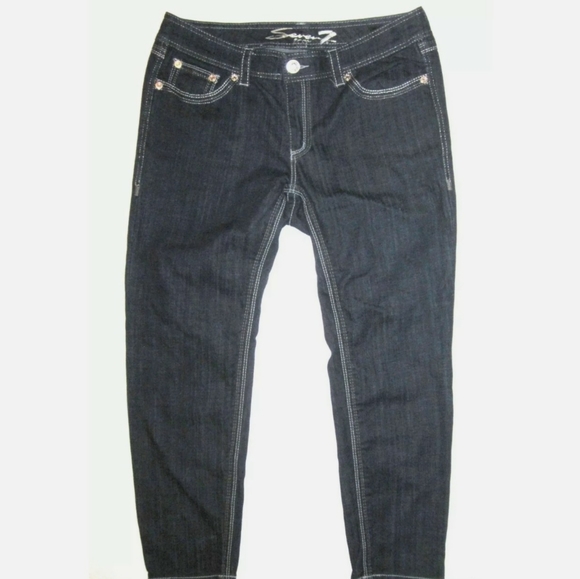 SEVEN 7 LUXE Skinny JEANS Womens PLUS 18 Dark Wash - Picture 4 of 4